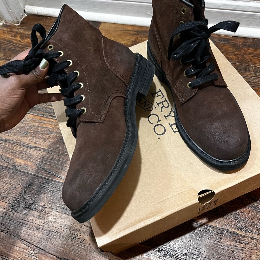 Frye Men's Brown Leather Boots - Picture 4 of 6